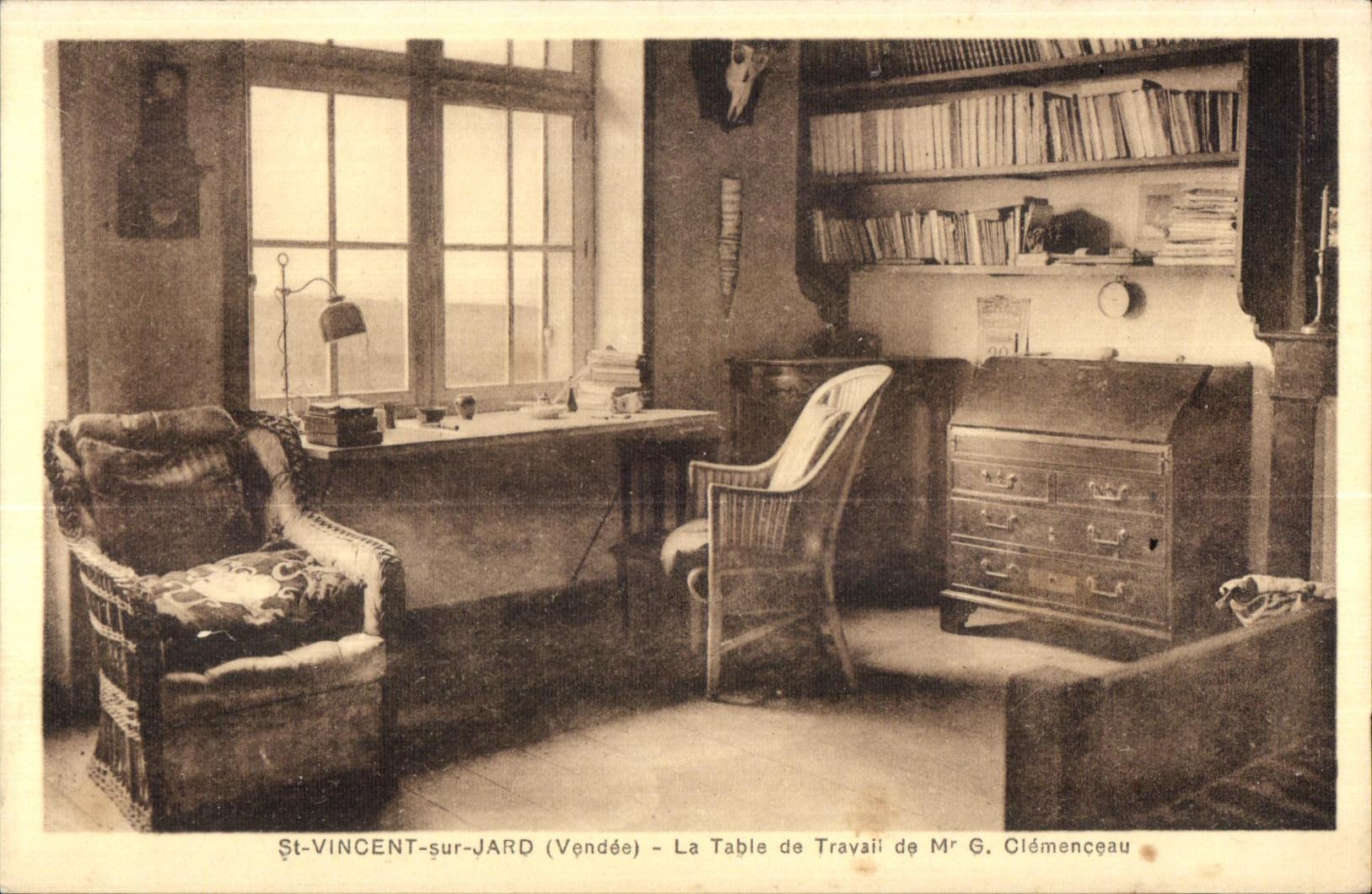 CPA St Vincent sur Jard (Vendee) La Table de Travail de M G Clemenceau