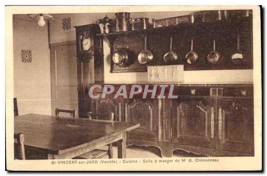 CPA Vendee sur Vendee) Cuisine Salle a Manager de M G Clemenceau