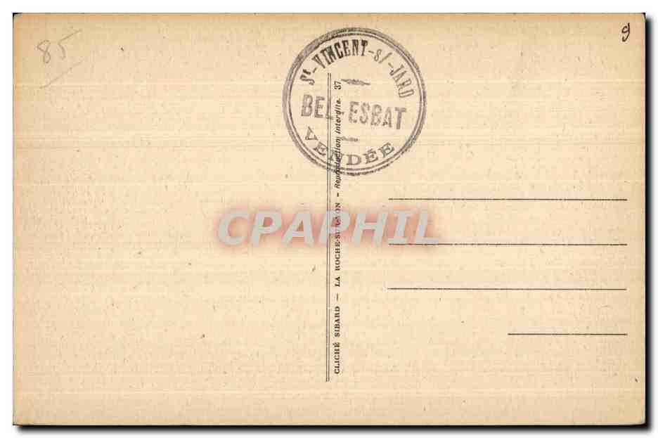 CPA St Vincent Sur Jard (Vendee) — Back