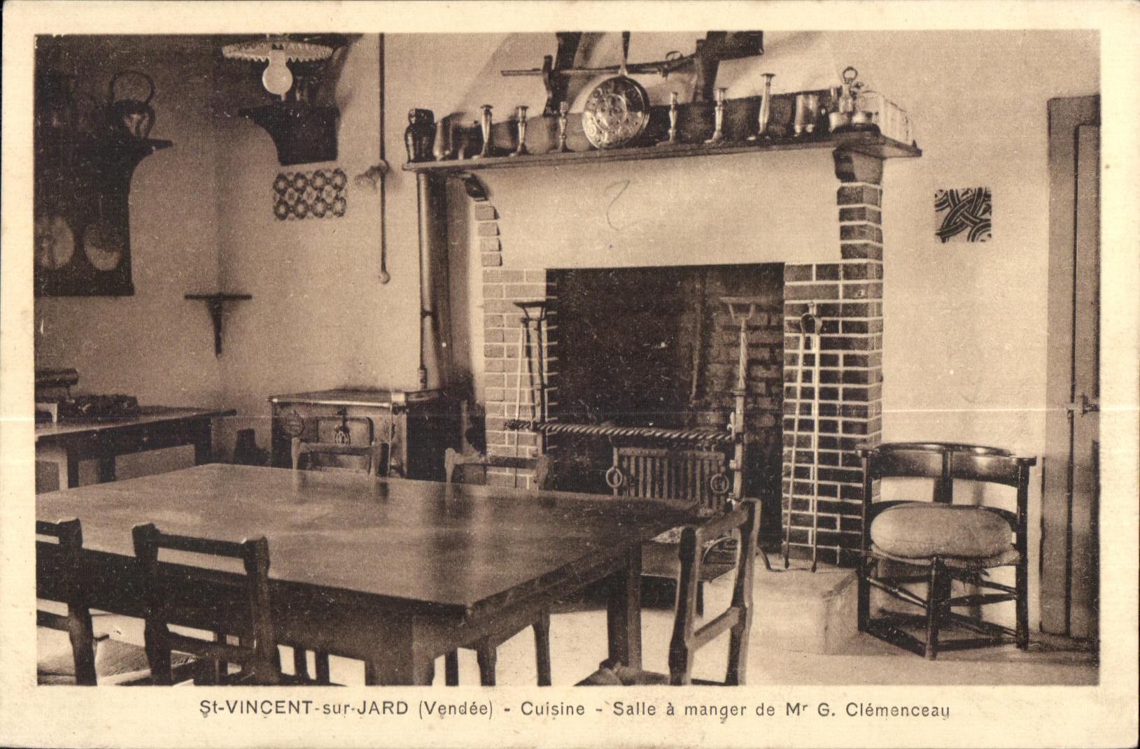 CPA St Vincent sur Jard (Vendee) Cuisine Salle a manger de M G Clemenceau