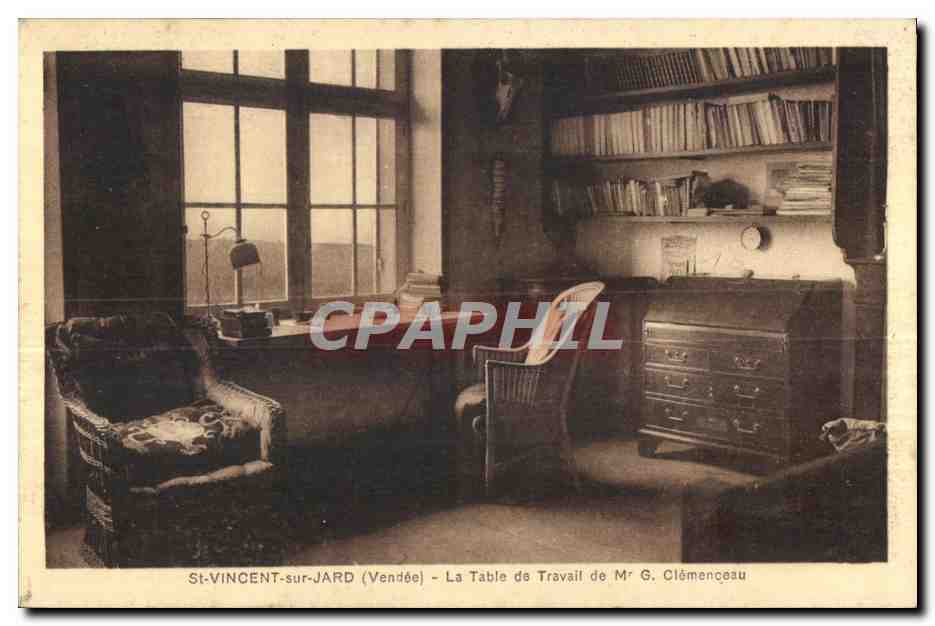 CPA St Vincent sur Jard (Vendee) La Table de Travail de M G Clemenceau