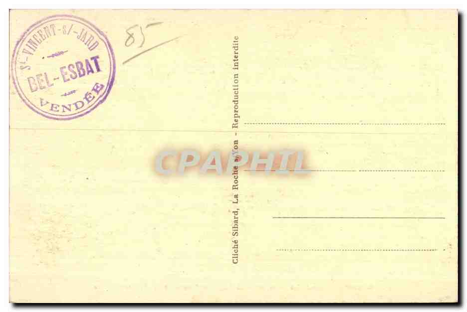 CPA St Vincent sur Jard (Vendee) La Table de Travail de M G Clemenceau — Rückseite