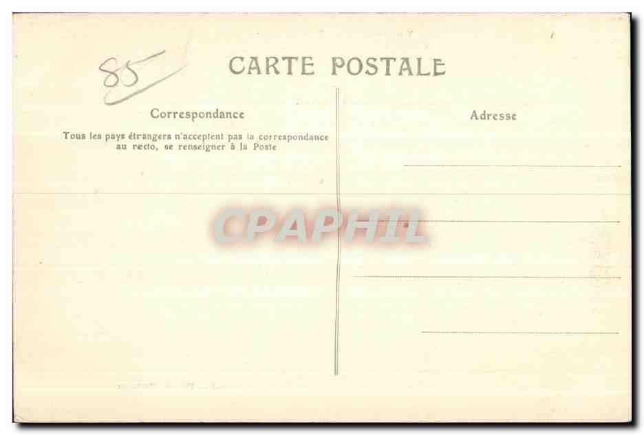 Tiffauges — Vue d'ensemble des Ruines du Château de Barbe-Blue — Lib. Poupin, Mortagne — Verso