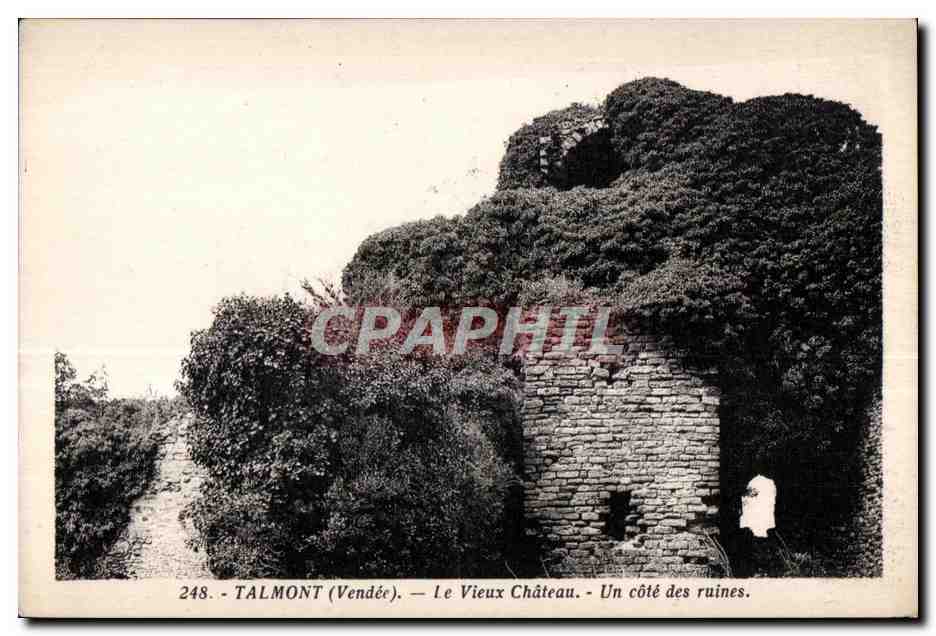 CPA Talmont (Vendee) Le Vieux Chateau Un cote des ruines