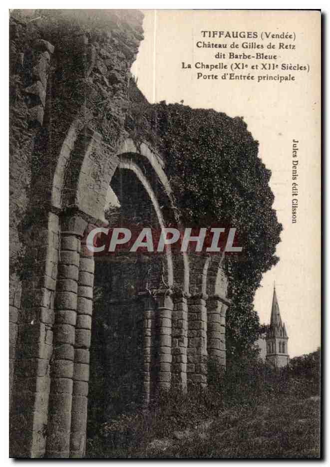 CPA Tiffaugles (Vendee) Chateau de Gilles de Retz dit Barbe Bleue La Chapelle