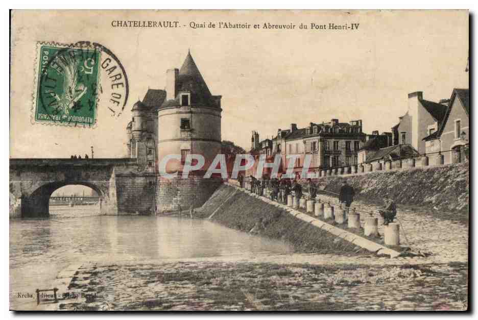 Châtellerault - Quai de l'Abattoir et Abreuvoir du Pont Henri-IV — Kircha, Éditeur - N° 86