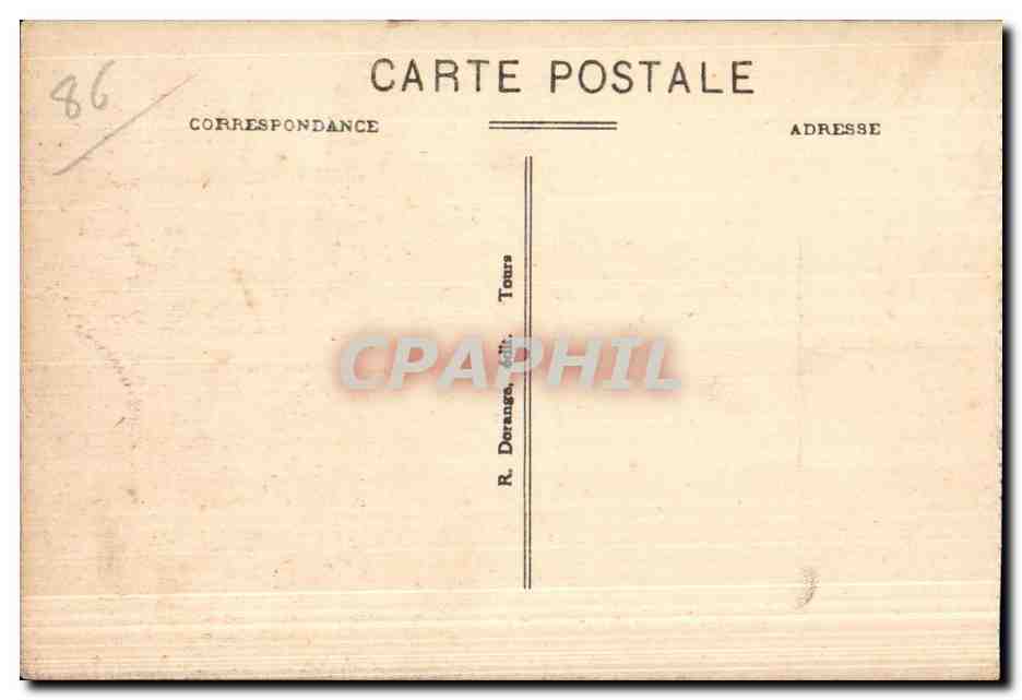 CPA La roche posay (vienne) le pont suspendu sur la creuse — Rückseite