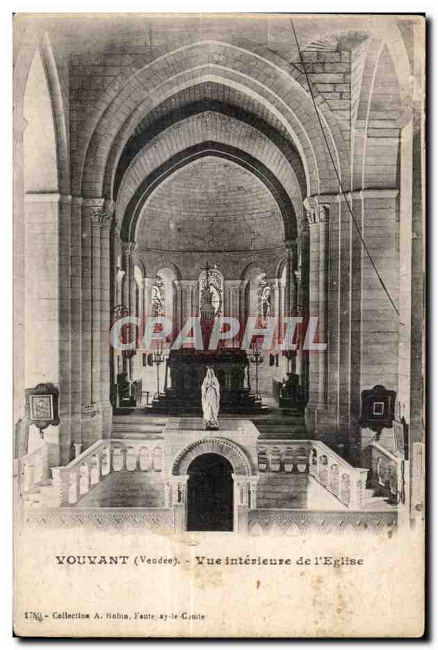 CPA Vouvant (vendee) vue interieure de l eglise