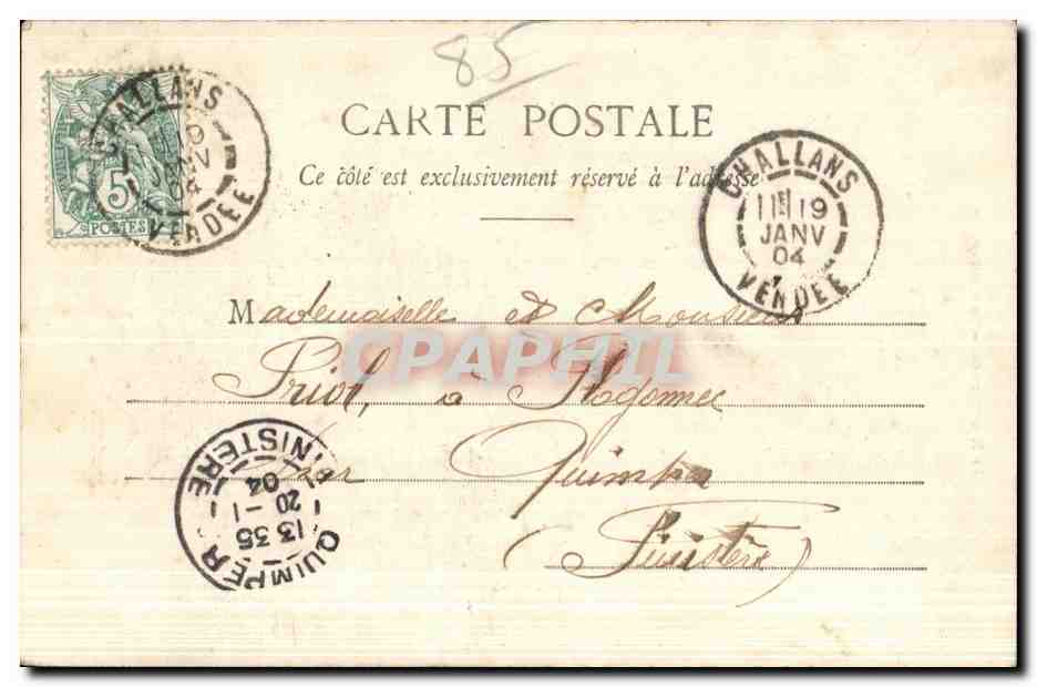 CPA Le maraichinage en avant quatre Folklore Costume — Verso
