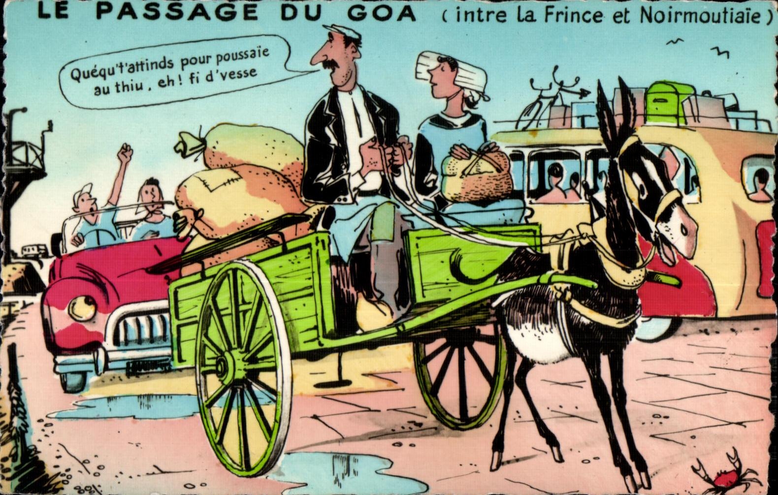 CPA Le passage du goa intre la frince et noirmoutiaie