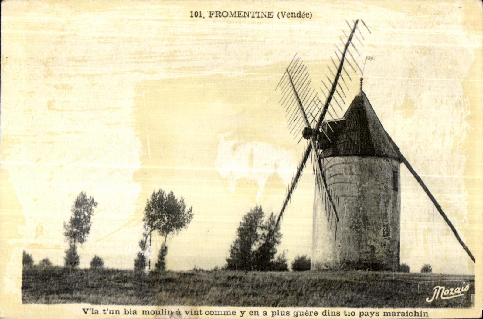 Fromentine (Vendée) — moulin à vent — éditeur J. Nozaïs, Nantes