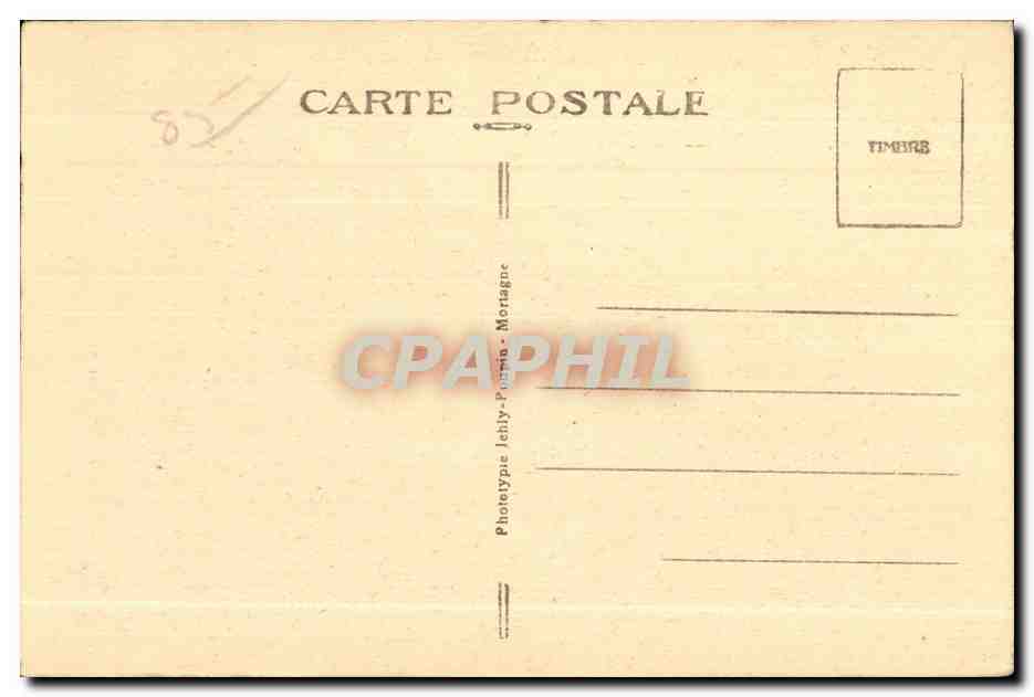 CPA Nieuil sur I Autize (Vendee) Porte de i Eglise (Mon hist classe) — Rückseite