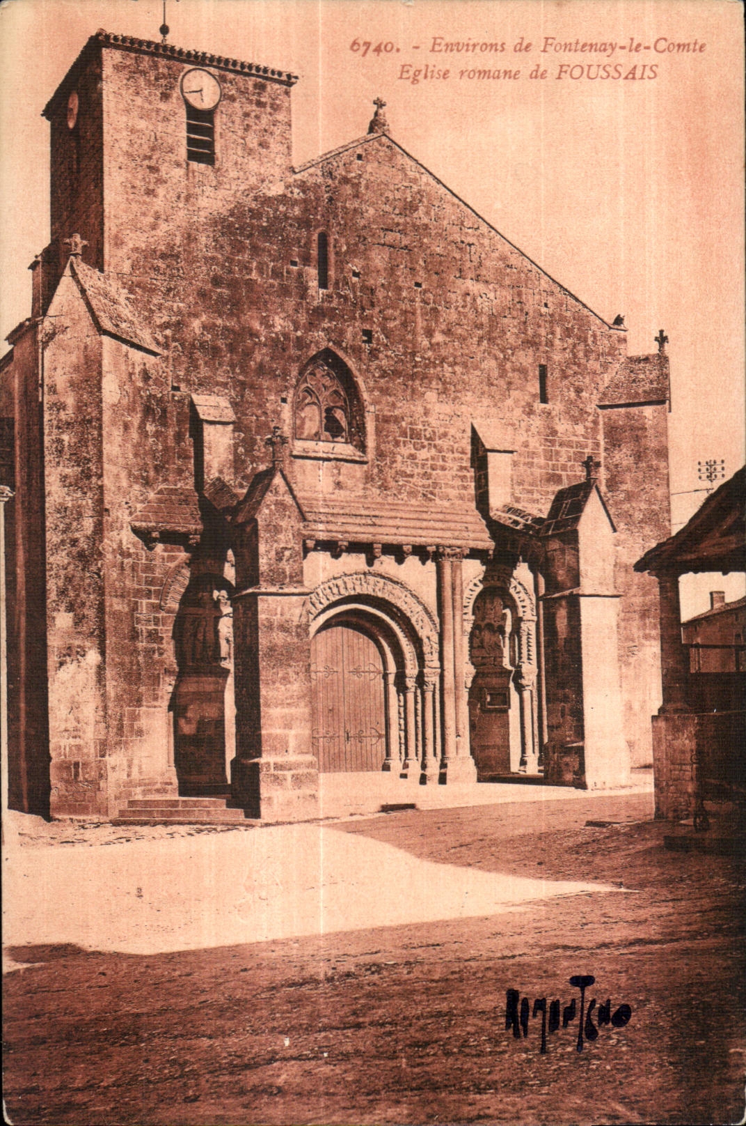 Église romane de Foussais — Environs de Fontenay-le-Comte — R. Margerit, éditeur, La Rochelle