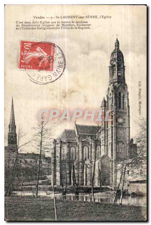CPA Vendee St Laurent sur Sevre I Eglise