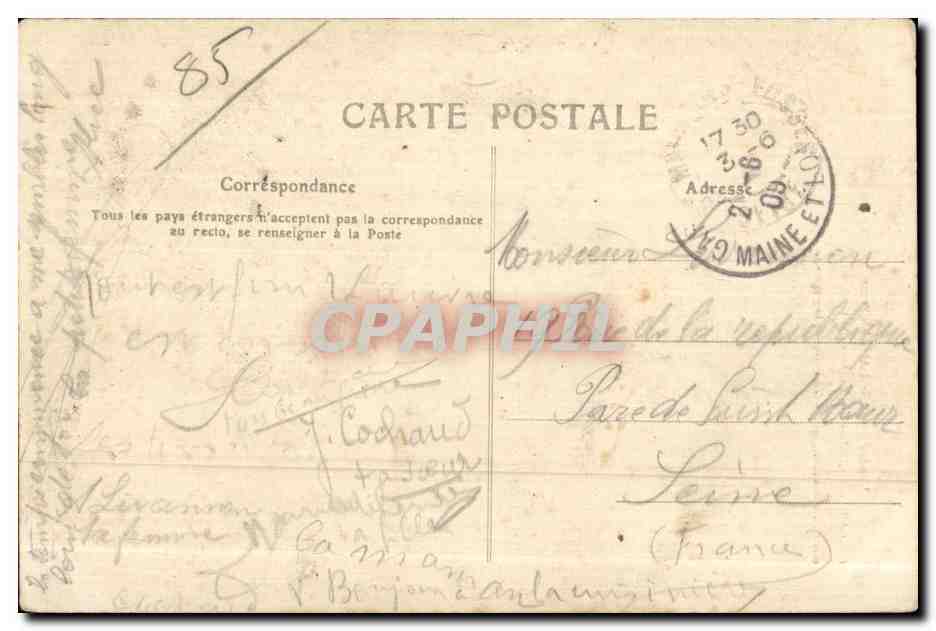 CPA Vendee St Laurent sur Sevre I Eglise — Rückseite