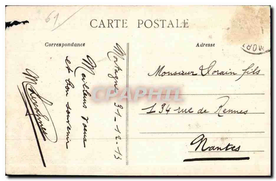 CPA Mortagne et la Vallee du Touet (Vendee) Vue prise du Prieure — Rückseite