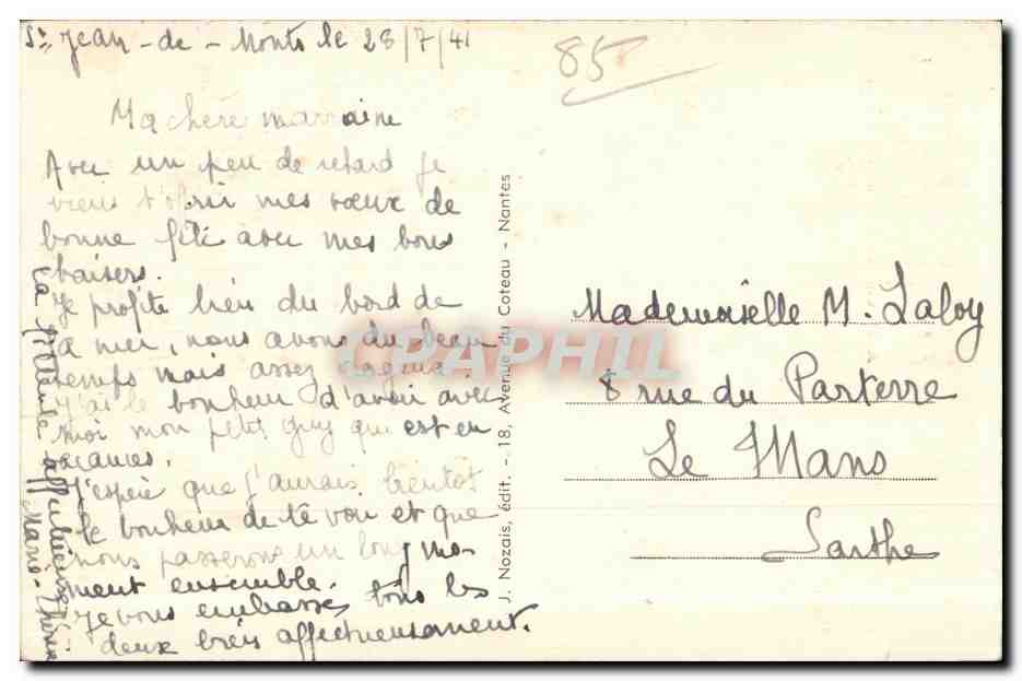 Deux enfants dansant — La Danse au Pays Maraichin — La Ronde — J. Morais, n°28 — Achterkant