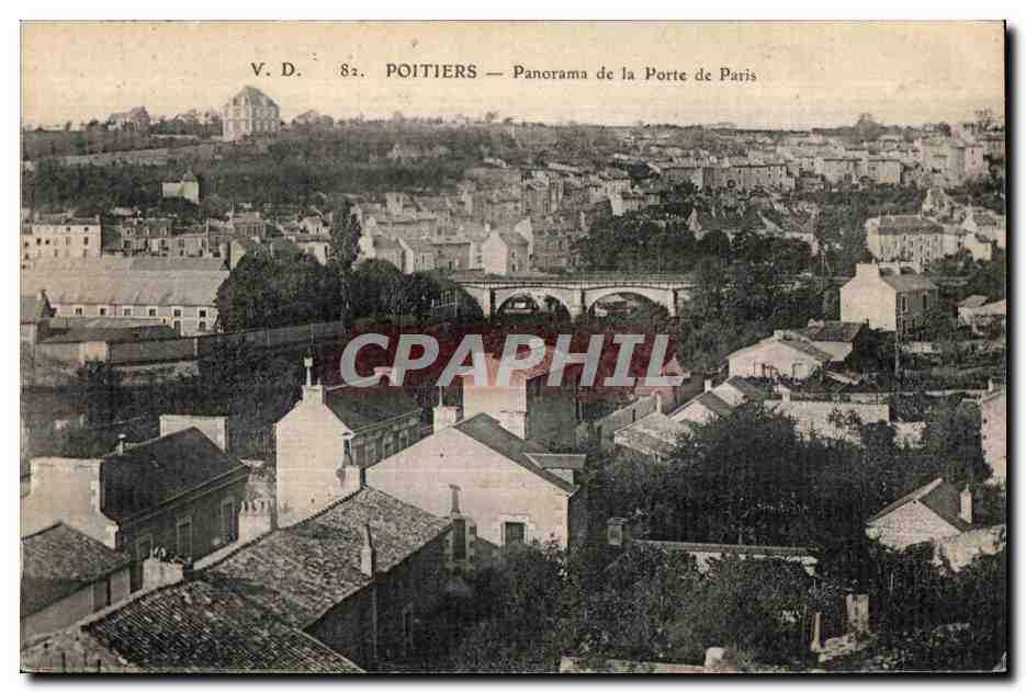 Poitiers — Panorama de la Porte de Paris — V.D. 82