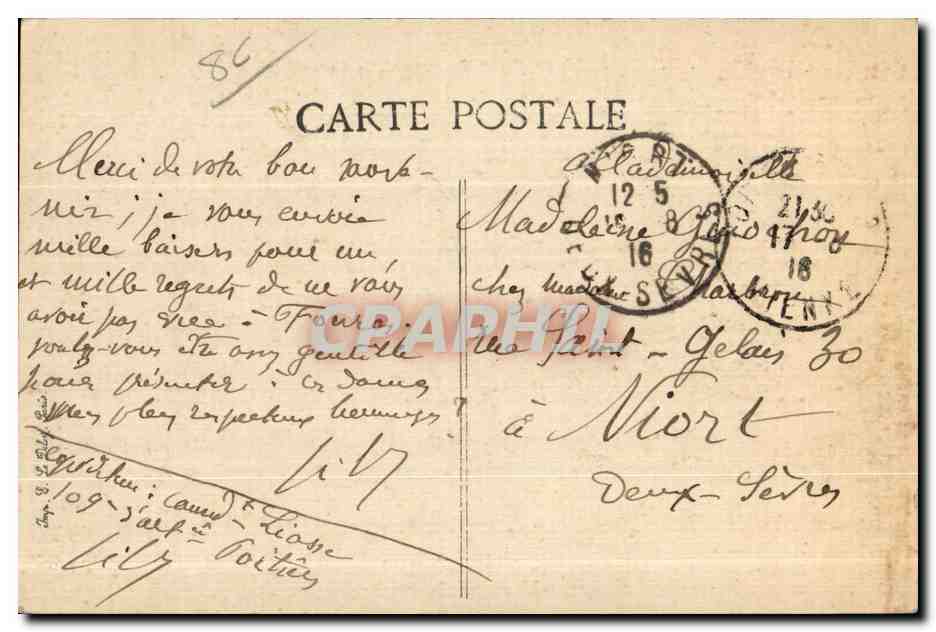 Poitiers — Panorama de la Porte de Paris — V.D. 82 — Verso