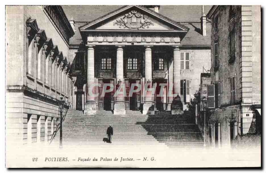 Poitiers — Façade du Palais de Justice — N.G.