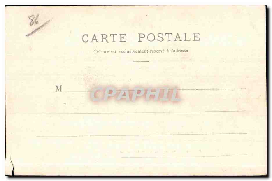 CPA Poitiers Les Grandes Alles de Blossac — Verso