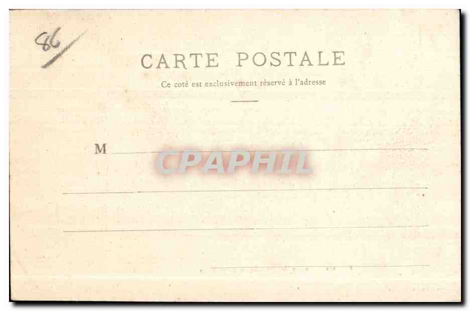 CPA Poitiers Jardin des Plantes la piece d eau — Verso