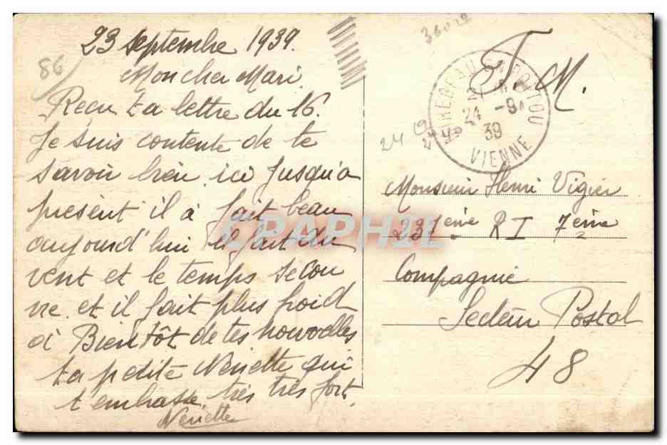 CPA Poitiers (Vienne) Le Rocher de Coligny pris des Dunes — Verso