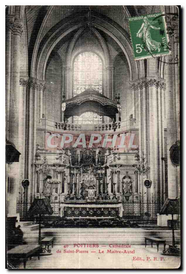 CPA Poitiers Cathedrale de Saint Pierre le Maitre Autel