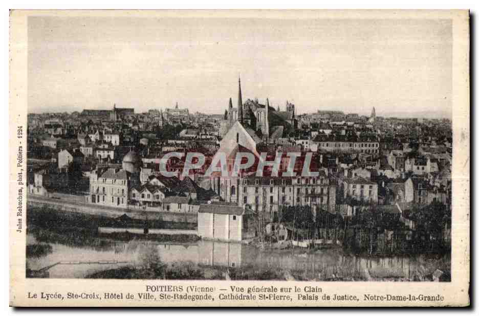 Poitiers (Vienne) — Vue générale sur le Clain — Julius Robaccon, phot. Poitiers, 1934