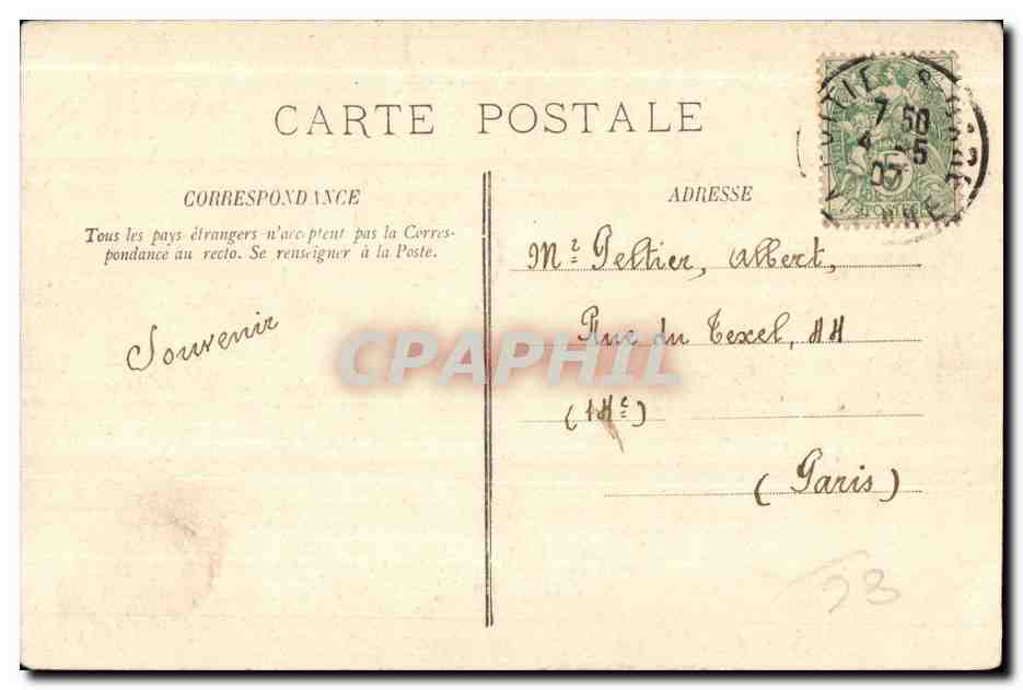 Poitiers — Intérieur de la Cathédrale — Imp.-Lib. J. Levrier - Poitiers — Verso