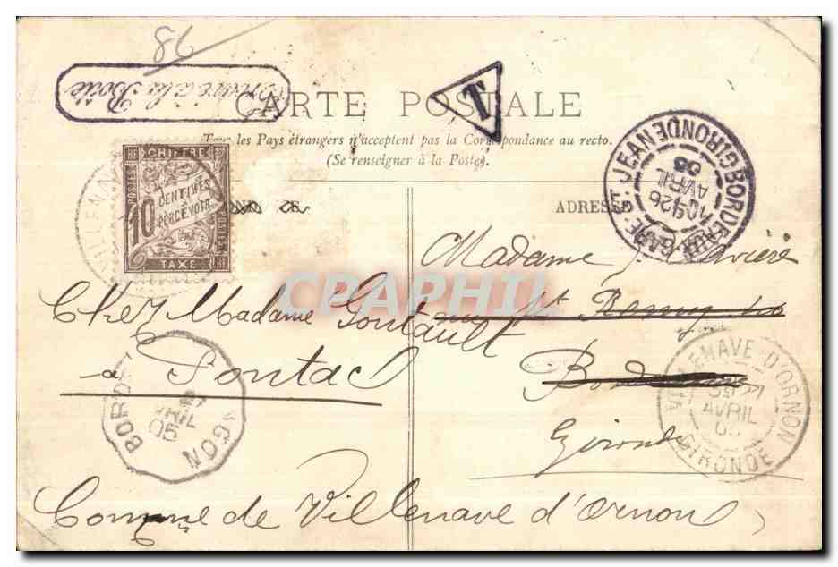 Souvenir de Poitiers — Vienne — éditeur non visible — Verso