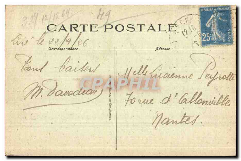 CPA Environs d Ancenis Lire Le Chateau de la Turmeliere — Rückseite