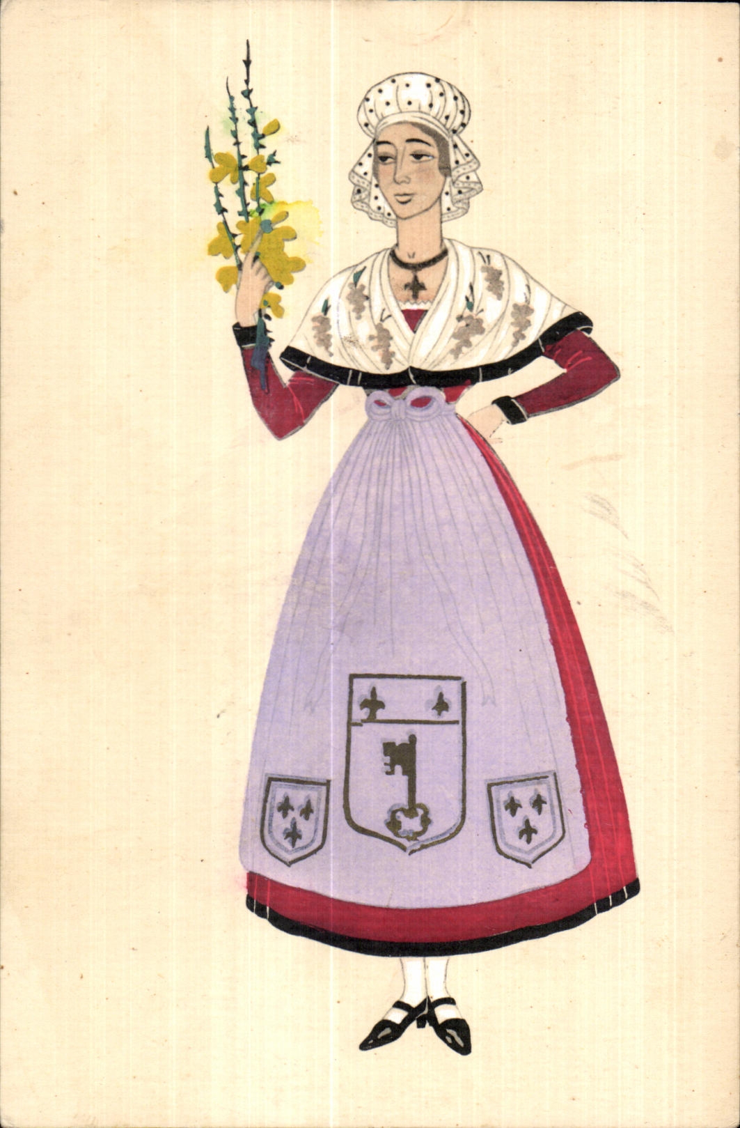 CPA Provinces Francaises Anjou Folklore Costume