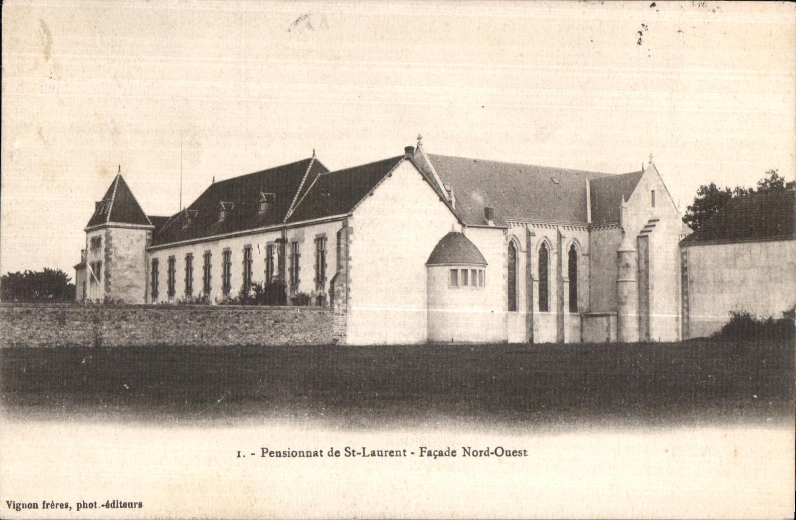 CPA Pensionnat de St Laurent Facade Nord Ouest