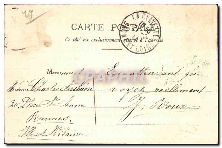 CPA Pensionnat de St Laurent Facade Nord Ouest — Rückseite