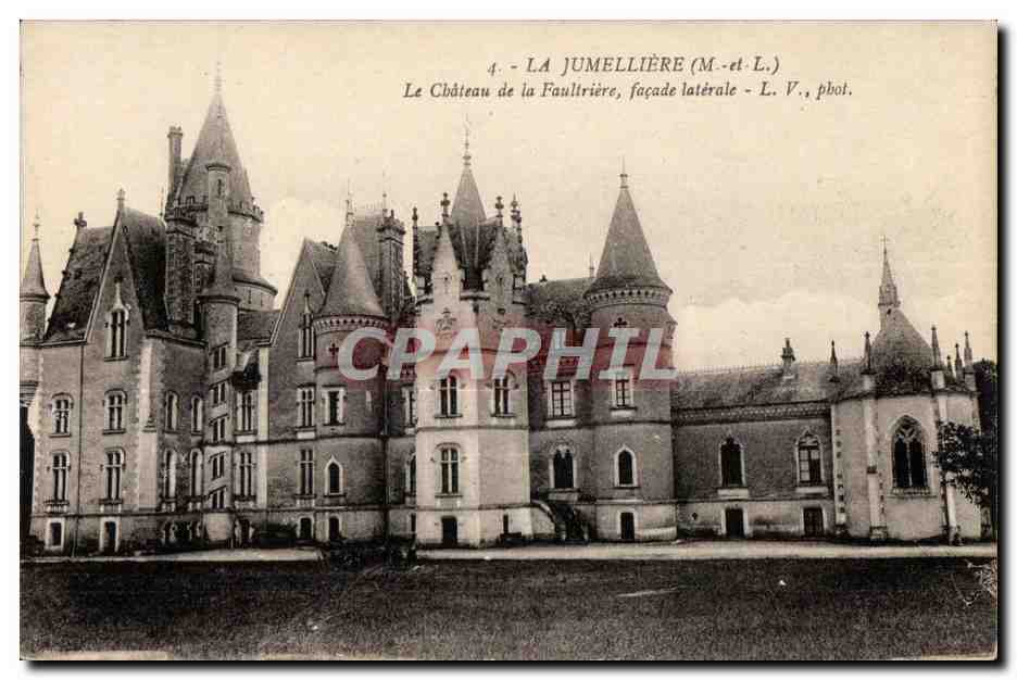 CPA La Jumelliere Le Chateau de la Faultriere facade laterale