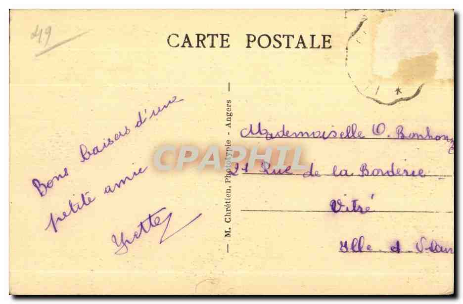 CPA Ingrandes Le Pont vu d en haut — Rückseite