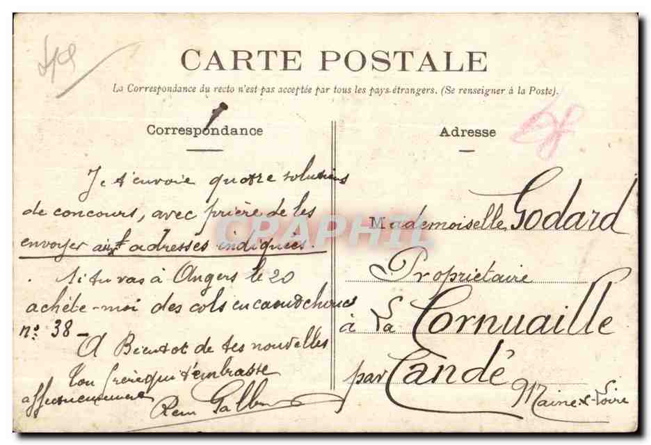 CPA Ingrandes Vue prise du milieu du Pont — Rückseite
