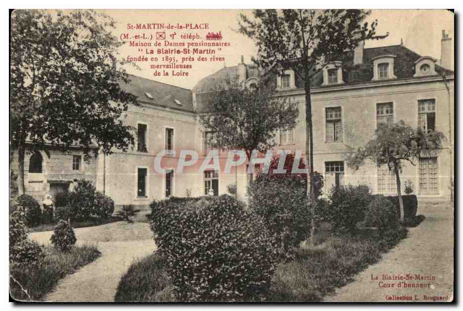 CPA St Martin de la Place )M et L) T teleph Maison de Dames pensionnaires La Blairle St Martin fondee en 1895 pres des