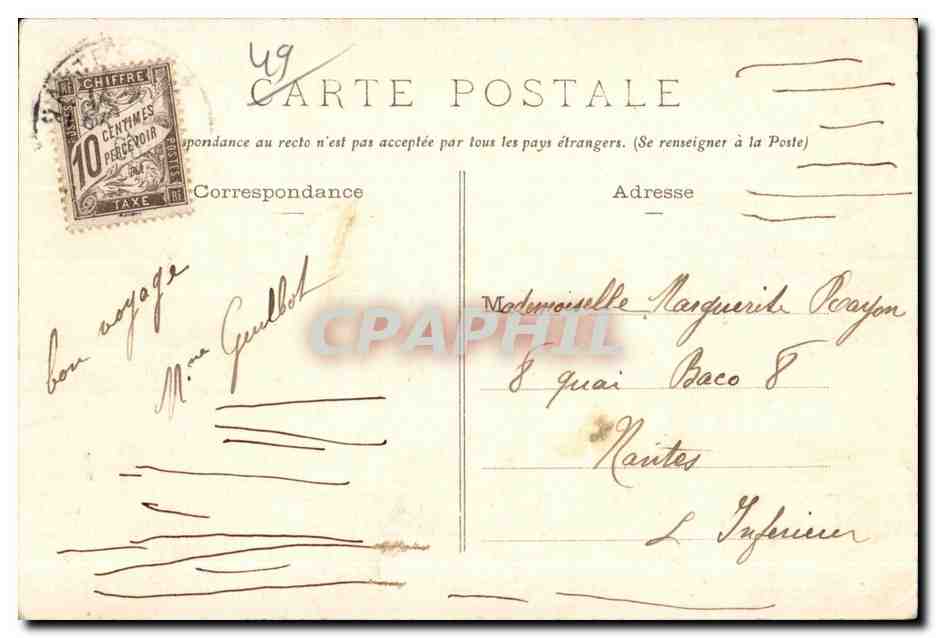 CPA La Jumelliere (M et L) Chateau des Buhards — Rückseite