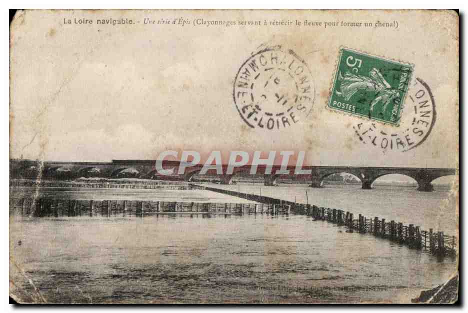 CPA La Loire naviguble Une Epis (Clayonnages servant a retrecir le fleuve pour former un chenal)