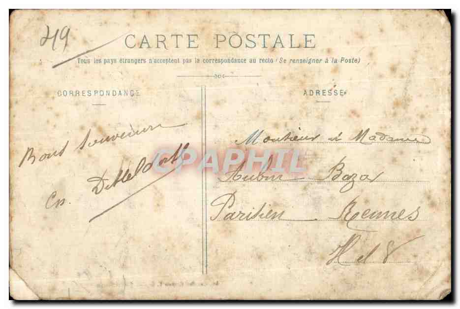 CPA La Loire naviguble Une Epis (Clayonnages servant a retrecir le fleuve pour former un chenal) — Verso