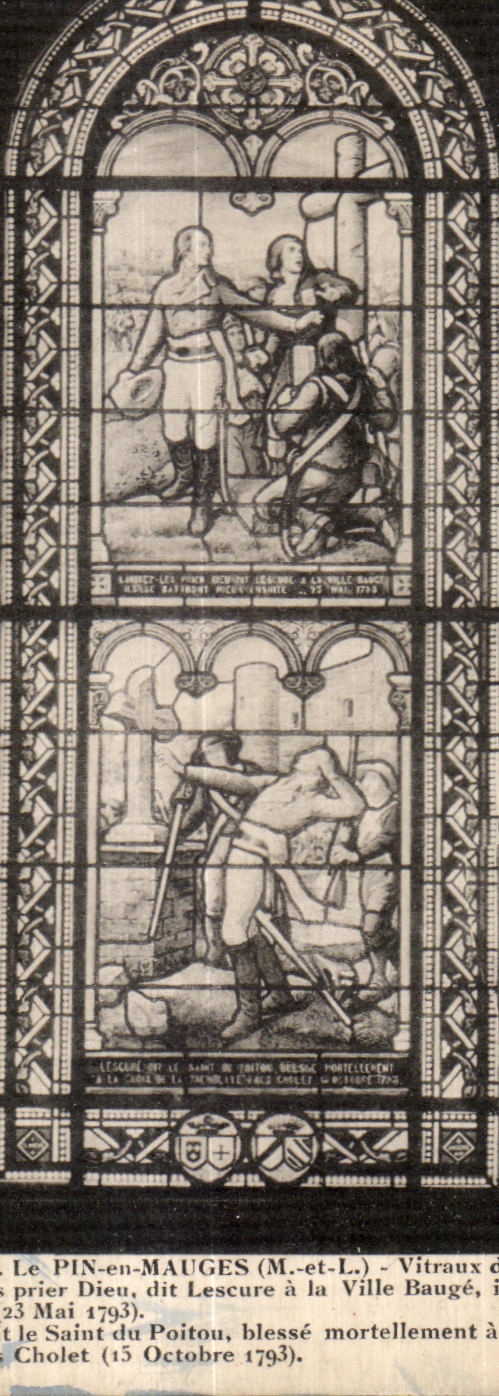 CPA Le Pin en Mauges (M et L) Vitraux Prier Dieu dit Lescure a ia Ville Bauge