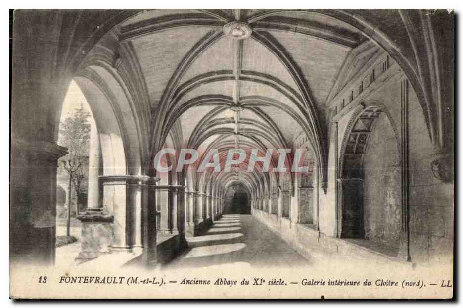 CPA Fontevrault (M et L) Abbaye du XI siecle Galerie interieure du Cloitre (nord)