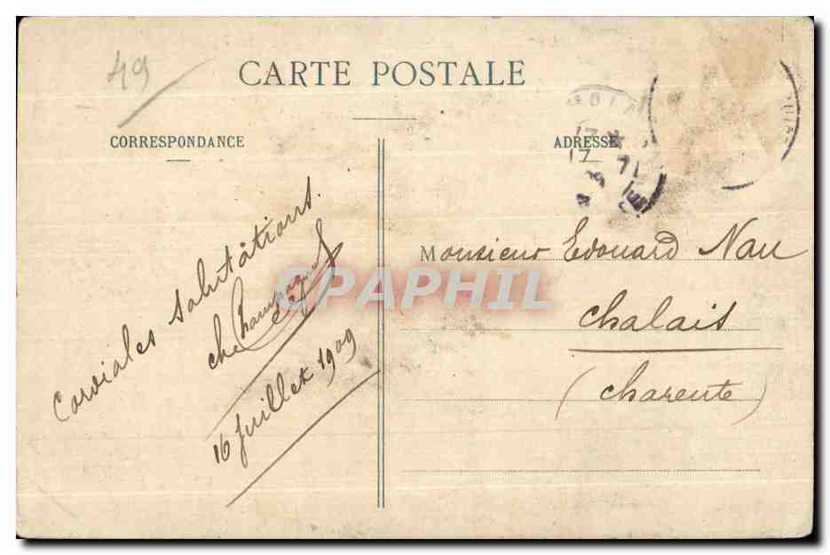 CPA Chateauneuf Sarthe (M et L) Le Pont — Rückseite