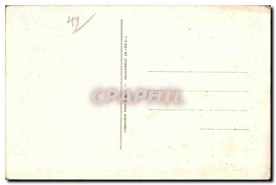 CPA Chaudron en Mauges (M et L) Chateau du Plessis Villoutreys Le Tapis Vert — Rückseite