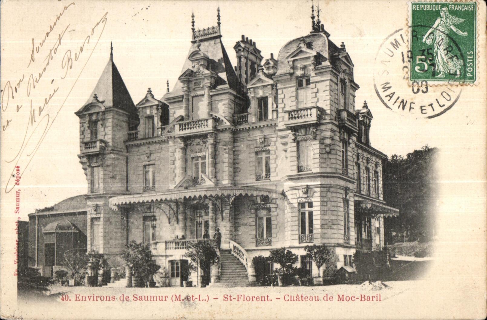 CPA Environs de Saumur (M et l) St Florent Chateau de Moc Baril