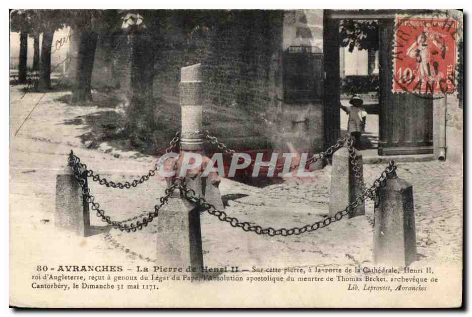 Avranches — La Pierre de Henri II — Éditeur Lib. Leprovost, n°80