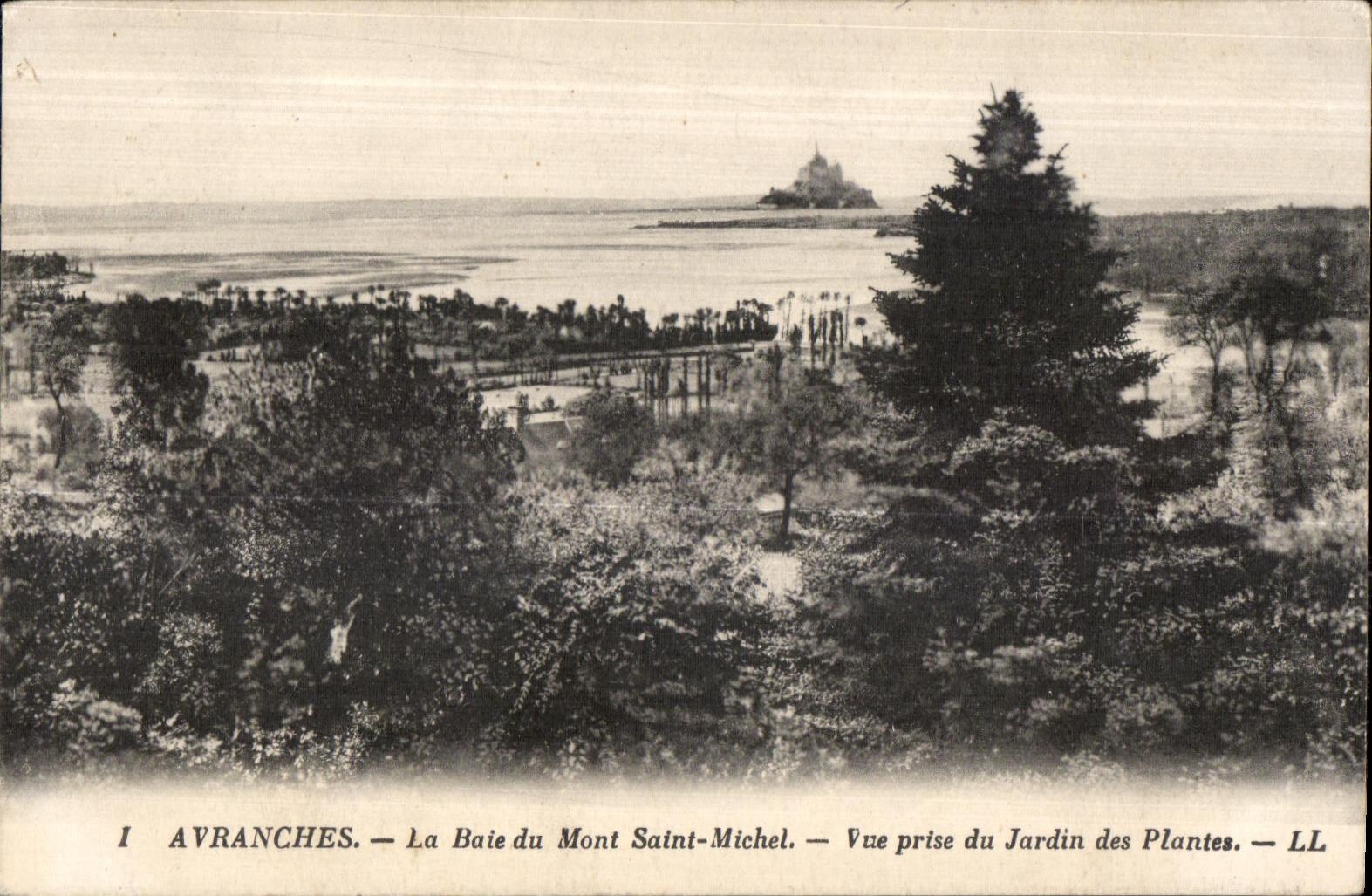Avranches — La Baie du Mont Saint-Michel — Vue prise du Jardin des Plantes — LL