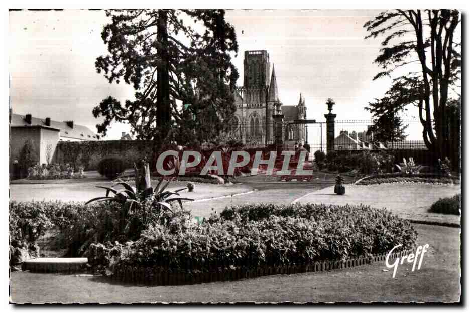 Avranches (Manche) — Der Botanische Garten und die Kirche Notre-Dame-des-Champs — Verlag CREFF, Paris